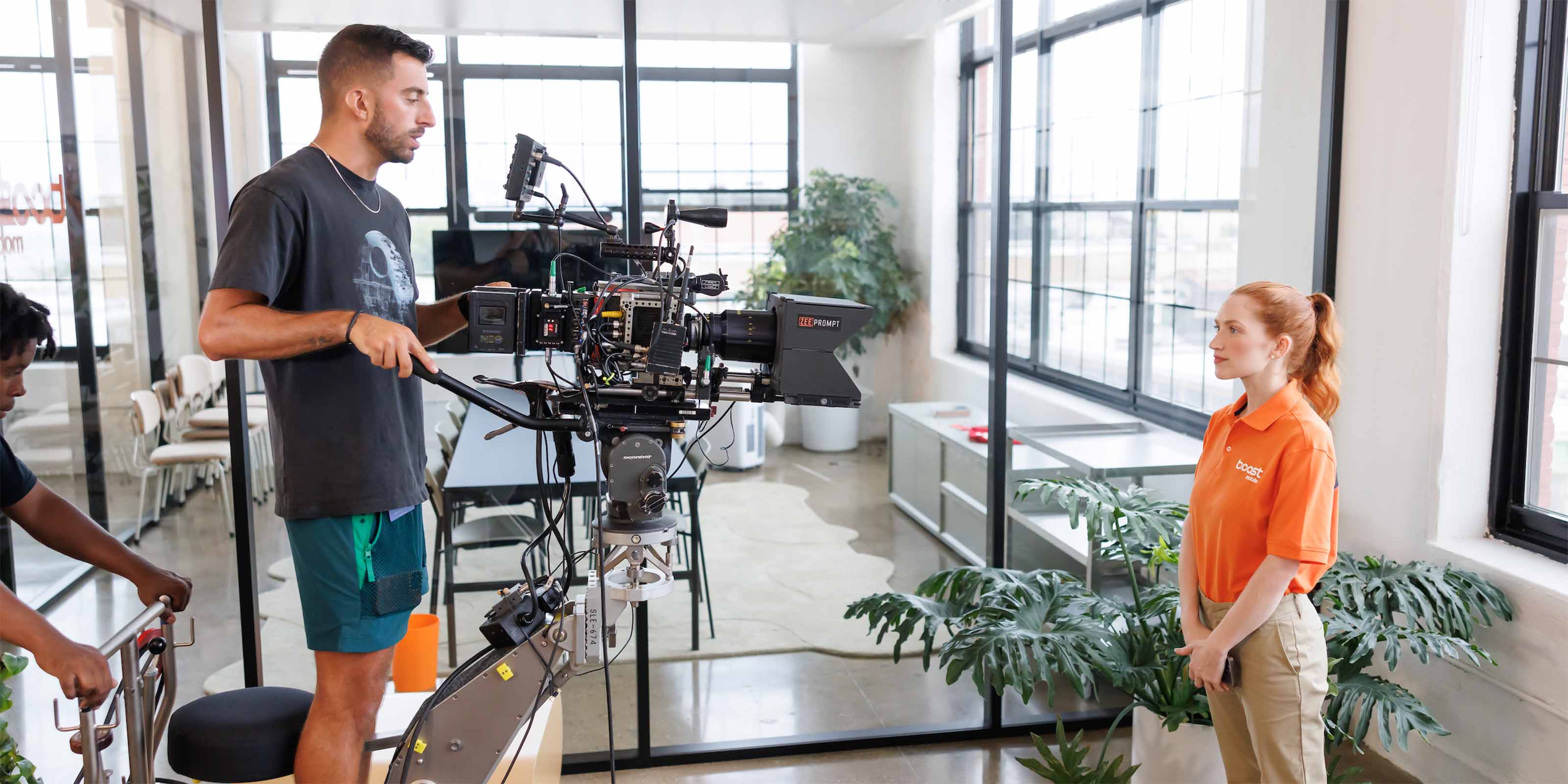 On-set with Iacon Media using the ZeePrompt with Panavision kit